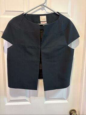 The Limited “Scandal Collection”Black Structured Cap-Sleeve Blazer Jacket